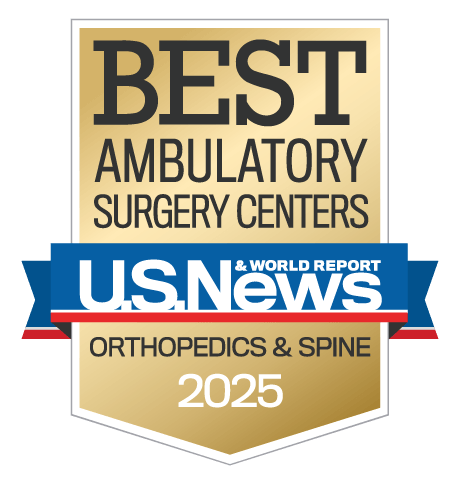 2025 award logo for Best Ambulatory Surgery Centers in Orthopedics & Spine by Newsweek.
